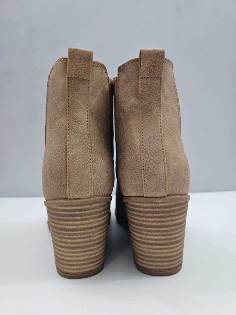 Korks By Kork Ease Hadley Ankle Boot Women 11 Natural Chelsea Western Block Heel - Picture 7 of 13